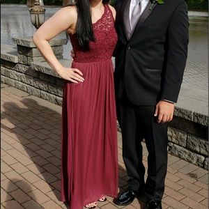 David’s Bridal long bridesmaid gown